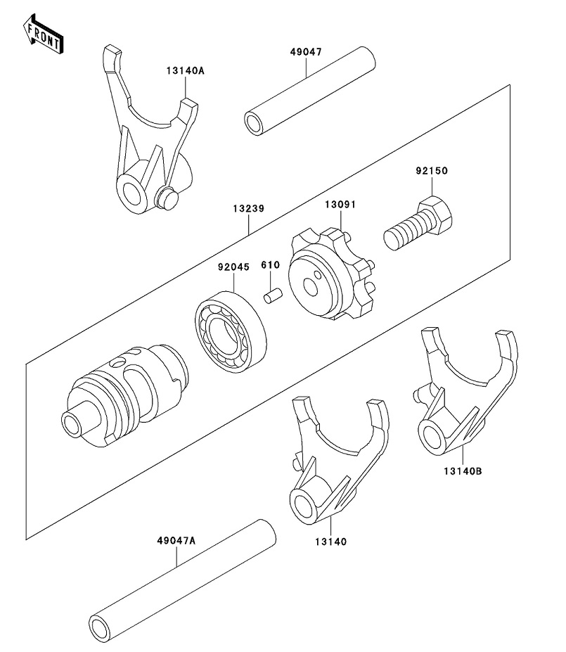 WWW.OEM-CYCLE.COM KX500 GEAR CHANGE FORKS AND DRUM picture.jpg