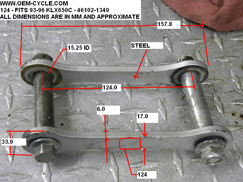 46102-1349 - 124 - FITS 93-96 KLX650C - LINKAGE ARMS RODS MEASUREMENTS AND PICS.PNG