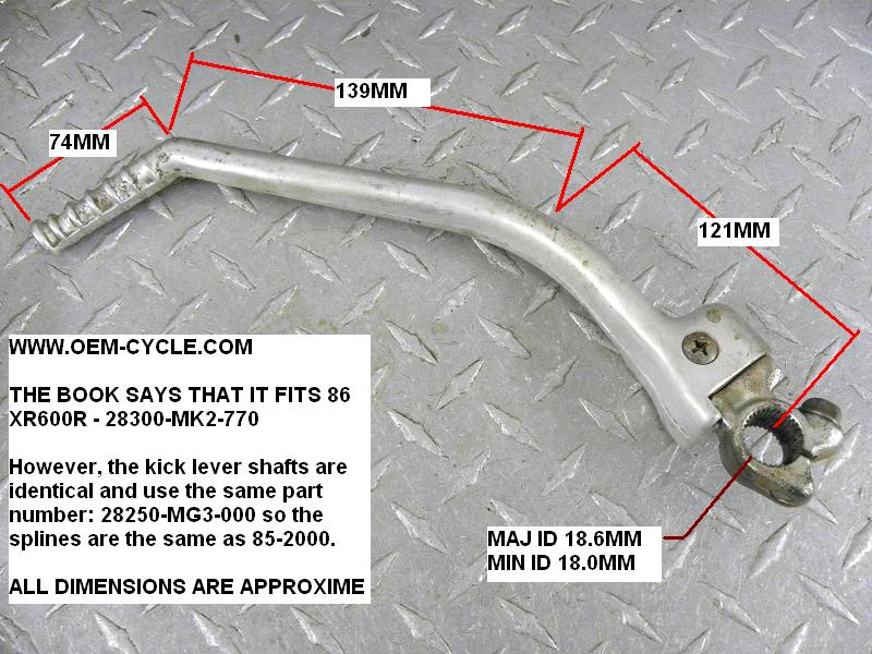 28250-MG3-000 - 1986 XR600R KICK LEVER PICS AND MEASUREMENTS.JPG