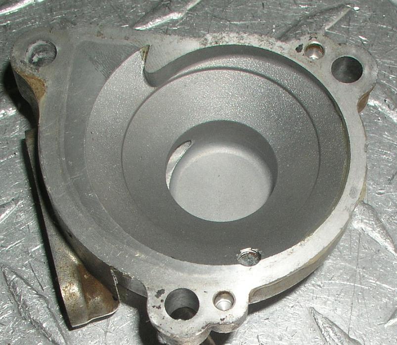 kx500 water pump cover modification.JPG